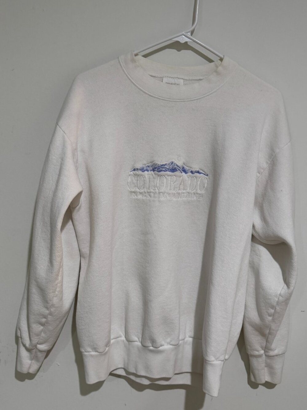 Vintage Colorado White Sweatshirt Sz L Made in USA